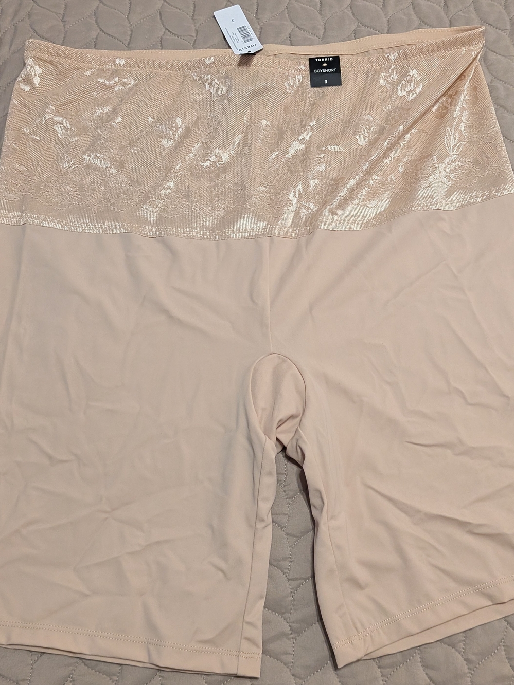 torrid Nude Lace-Waist Shaping Boyshorts